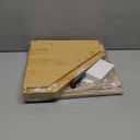 Corner Bread Box for Kitchen Counter, Bamboo Wood Large Capacity Bread Storage Bin with Acrylic Wavy Door Panel (Natural, Meduim) (Medium)