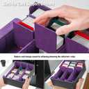 Card Deck Box for Comes with 3 velvet divider cards, PU Leather Strong Magnet trading card storage box Holds over 1800 Magic Commander deck cards, MTG, YGO, PKM and Sports Cards