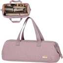 NISHEL Hair Tools Travel Carrying Bag, Portable Hair Air Wrap Dryer Case, Hair Dryer/Curling Iron/Airstraight Attachment Organizer, Peach Pink