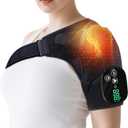 Shoulder Massage with Heating Pad, Cordless Heated Wrap with Vibration, Electric Brace for Shoulder Comfort and Neck Relaxation, Gift for Men and Women