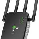 2025 WiFi Extender Signal Booster for Home, Covers Up to 12880 Sq.ft 100 Devices, Dual Band 5GHz&2.4GHz, 1200Mbps Home Signal Booster w/Ethernet Port