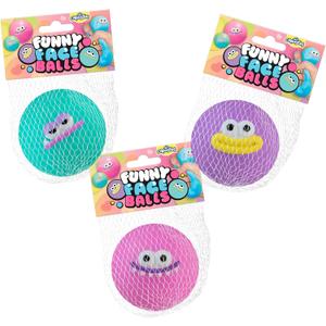 ORB Easy Squeezy Funny Face Squishy Stress Balls 3 Pack - Cute Slow Rising Squishy Monster Face Squishies - Extra Soft Marshmallow Squish -Stress Relief and Funkee Fidget Toys for Kids and Adults