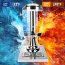 Drink Dispensers for Parties, Cold Beverage Dispenser with Centre Ice Core and Drip Trays, 2.2 Gallon/8L Stainless Steel Drink Dispensers with Stand and Spigot Buffet Cold Drinks and Beer