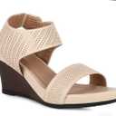 BATA Wedge Heeled Sandals, Dressy Heels, Comfortable Casual with Durable Sole, Cushioned & Lightweight Sole Slip On, Stylish Everyday Footwear for Office, Work, Travel & Outdoor (3, Beige)