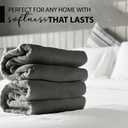 KAHAF COLLECTION 100% Cotton Bath Towels, 24x48 Pack of 6 Towels, Quick Dry, Highly Absorbent, Soft Feel Towel, Gym, Spa, Bathroom, Shower, Pool, Luxury Soft Towels (Light Grey, 24x48-6 Pack)
