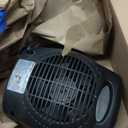 Amazon Basics Ceramic Space Heater, Portable Indoor Heating Solution, With Overheat and Tip-Over Protection, Thermostat, Non-Oscillating, 1500W, 7.52"D x 6.34"W x 9.45"H, Black