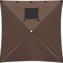 MASTERCANOPY Wind Screen Side Panel with Window for 10x10 Escape Screen Shelter Canopy Tent - Weatherproof, UV Resistant Sun Shade Attachment Accessory (Coffee Brown, 1 Pack)