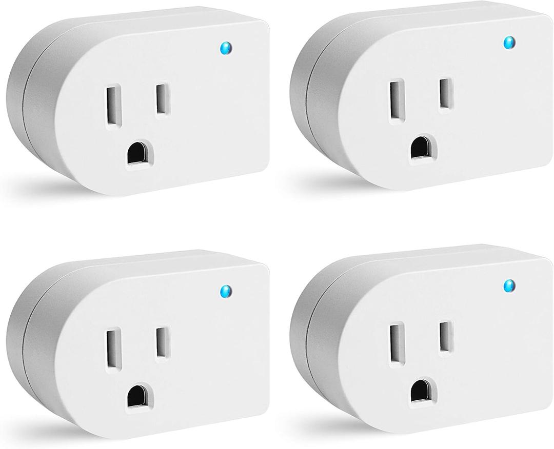 Single Surge Protector Plug, Grounded Outlet Wall Tap Adapter with Indicator Light, 1 Outlet,245J/125V, ETL, White, 4Pack