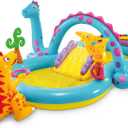 Intex 11' x 7.5' x 44" Dinoland Play Center Kiddie Inflatable Outdoor Swimming Pool