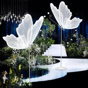 Wedding Butterfly Floor Lamp, 2025 LED Romantic Elegant Decoration Butterfly Floor lamp Decoration Props for Wedding Party Birthday Rental Business (White, 80 cm/31.4 in & 2PCS). No work Wedding Butterfly Floor Lamp, 2025 LED Romantic Elegant Decoration Butterfly Floor lamp Decoration Props for Wedding Party Birthday Rental Business (White, 80 cm/31.4 in & 2PCS). No work