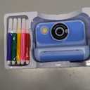 Kids Camera Instant Print, Christmas Birthday Gifts for Girls and Boys, Kids Camera with 32GB Card, Toddler Toy Camera for 3-12 Years Old, Blue