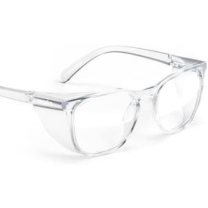 Stoggles Square Z87.1 Certified Polycarbonate Wide Fit Safety Glasses, Scratch & Shatter-Proof, Blue-Light & UV Blocking Lens, Top & Side Shields, Anti-Fog Dip Coated, Protective & Stylish Eyewear