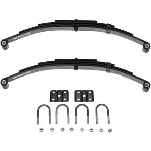 Youxmoto 3500lb Single Trailer Axle Suspension Kit 1750lb Leaf Springs & Ubolt Kit; Pair of Trailer Leaf Spring 4 Leaf Double Eye, 25-1/4" L, 1-3/4" Width, 9/16 Eye I.D