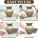 Yaocom 1 Pair Clay Pot Lifter 5" Wide, Aluminum Clay Pot Lifting Tools Pottery Removal Tools for Safe and Easy Removal of Freshly Thrown Pottery Without Smudges
