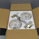 Battery Operated Wall Sconce Set of 2, Rechargeable Wireless Sconces with Dimmable Detachable Magnetic Bulbs and Remote, 3 Colors Wall Lights for Bedroom Living Room Hallway Fireplace (7 Inch, Gold)