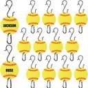 CroBlissful Bag Hook for Fence - Baseball & Softball Fence Hook, Sports Bat Bag Clip for Fences, Backpack Fences Hooks with Acrylic Board for Water Bottle Lover Player Gift(Yellow,Softball)