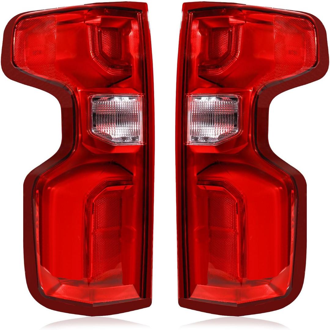 LED Tail Lights Assembly Compatible with 2019-2023 Chevy Silverado 1500 2020-2023 2500HD 3500HD SRW, Rear Light Taillights Replacement # GM2800311 84678149 84554658 GM2801311