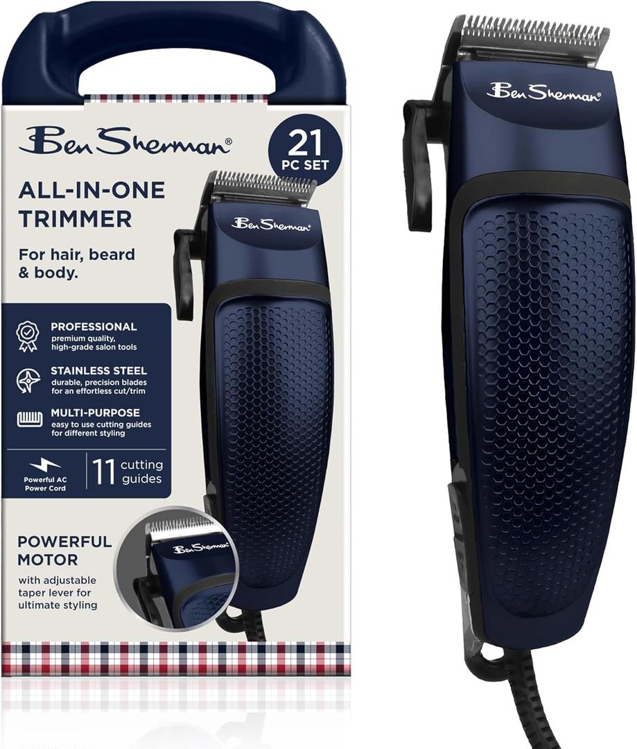 Ben Sherman Beard Trimmer for Men  All-in-One Professional Hair Clippers & Groomer for Beard, Hair & Body