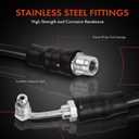 A-Premium Front Driver or Passenger Brake Hydraulic Hose Compatible with Audi Models - RS4 2007-2008, RS6 2003-2004 - Replace# 8E0611707H