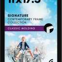 Americanflat 11x17.5 Picture Frame with Shatter-Resistant Glass - Signature Collection - Gallery-Style Frames Made of Engineered Wood - Photo Frame for Wall Display - Black
