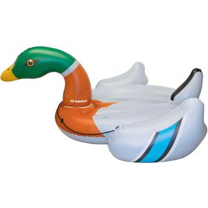 Solstice Giant Inflatable Ride-On Decoy Duck Island Float, Multicolor, One Size