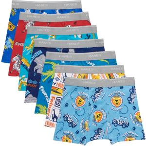Hanes boys Hanes Boys' and Toddler Underwear, Comfort Flex Wb Boxer Briefs, 10-pack (4T, Days of Week Assorted - 7 Pack)