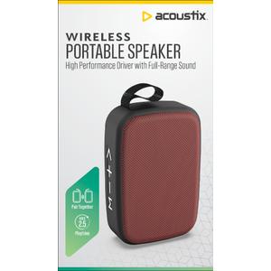 Acoustic Wireless Portable Speaker Red