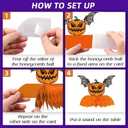 2 x 9pcs Spooky Halloween Honeycomb Centerpiece - Ghost & Witch Table Decor for Parties, Home, Dining | Instant Festive Decorations