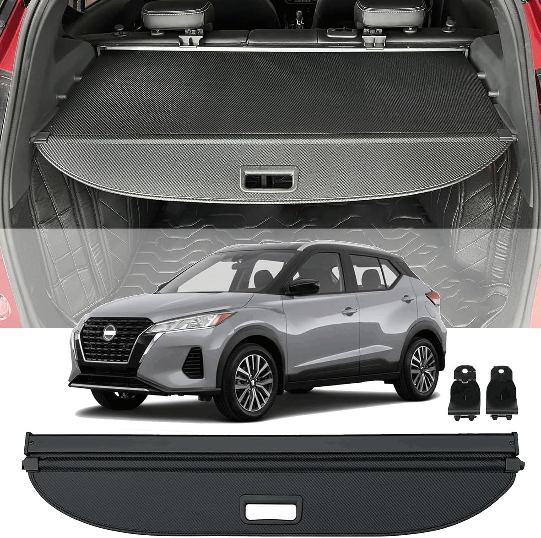 Cargo Cover Compatible with 2018-2024 Nissan Kicks Trunk Cover Retractable Rear Trunk Security Cover Kicks Accessories Shielding Shade Privacy Screen Cargo Cover