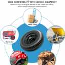 4.80/4.00-8" Pneumatic Tire and Wheel Assy,2PR (Air Filled)- 5/8"or 3/4" Powdered Metal bushings and 3"or 6"Center Hub, for Wheelbarrows,Garden and Utility Carts,Trolleys,Wagon and More