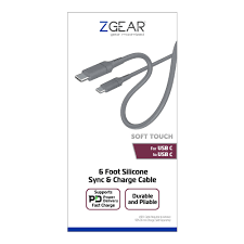 ZGEAR 6 Foot Silicone Rubber Sync & Charge Cable USB-C