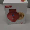 Dash Mini Waffle Maker- Compact Electric Iron for Creative Homemade Treats - Nonstick Surface - Easy-to-Clean - Perfect for Kids & Families - Red, 