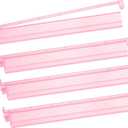Mahjong Racks with Pushers 4PCS Set Majiang Tile Holder Acrylic Mahjong Racks Accessories and Gifts (Glitter Pink), Standard
