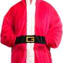 THE COMFY Original | Sherpa Lined Microfiber Fleece Wearable Blanket, Oversized Design with Hood and Pocket from Shark Tank (Santa)