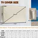 Outdoor TV Cover 41-43 Inch, 600D Waterproof and Weatherproof, with Zipper | 40.5''L x 24''H Cover Size, TV Screen Protector with Hook & Loop Bottom, Fits TV Mounts Stands, for Outside Flat Screen TVs