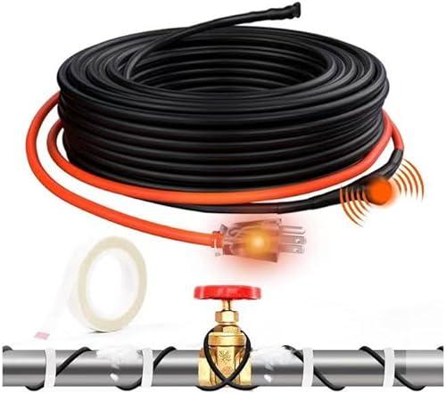 HEATIT 70ft Self-Regulating Pipe Heating Cable for Pipe Freeze Protection, Automatic with Built-in Thermostat for Metal And Plastic Home Pipes, Energy-Saving Heat Tape for Pipes ETL Listed, 120V 3W/FT