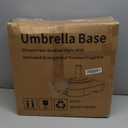 Umbrella Base with Wheels, Umbrella Stand Base Heavy Duty 100lb Windproof, Fillable Umbrella Base Mobile Square Umbrella Stand Outdoor Base for Patio, Deck, Poolside, Lawn, Fits Most Sized Umbrellas (Large, Black)