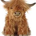 Living Nature Highland Cow Brown Stuffed Animal | Farm Toy | Soft Toy for Kids | Naturli Eco-Friendly Plush | 9 Inches