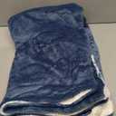 Bedsure Sherpa Fleece Throw Blanket for Couch - Thick and Warm, Soft Fuzzy Plush Throw Blanket for Winter, Slate Blue, 50x60 Inches