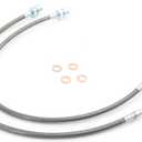 Extended Front Stainless Brake Lines Compatible With Chevy Silverado 1500 2007-2019, Chevy Silverado 2500 2011-2019, With 3500HD, With GMC Sierra 1500 2500 2007-2019 5-7.5" Lift