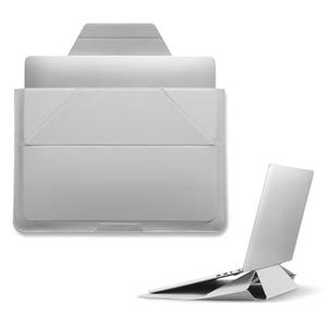 MOFT Laptop Carry Sleeve, 2-in-1 Laptop Bag & Stand for 13" MacBook Air/Pro & Dell/HP/Lenovo/Asus, Stylish Slim Computer Sleeve Bag with Expandable Storage for Computer Accessories, Misty Cove