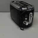 MELLERHOME RetroMod 2 Slice Toaster, Retro Looks with Upgraded Advanced Components, 7 Browning Levels, 3 Functions (Reheat, Defrost, Cancel), Removable Crumb Tray, Under Base Cord Storage, Black