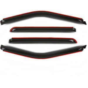 PIT66 in-Channel Window Visors Rain Guards Compatible with Ford F150 SuperCrew 2015-2025,Fit Ford F150 Raptor SuperCrew 2017-2025, Fit Supercrew Cab Only Window Deflectors Vent Visors