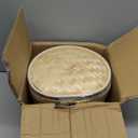 Juvale 2-Tier Steamer Pot Insert with Steel Rings - 10" x 6.5", Beige - Bamboo & Steel Stackable Basket for Rice & Dumpling Steamer for Vegetables