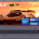 Laptop Computer, AMD Athlon 3020E Processor Up to 2.6GHz, 8GB DDR4 RAM 128GB SSD, 15.6" FHD IPS Display, Perfect for Online Courses, Working from Home, and Watching Video, Gray