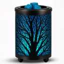 Leyoue Electric Wax Melt Warmer PTC Heating Plate with 7 Colors LED Changing Light Wax Warmer Fragrance Warmer for Home Office Gifts & Decor(Black Forest)