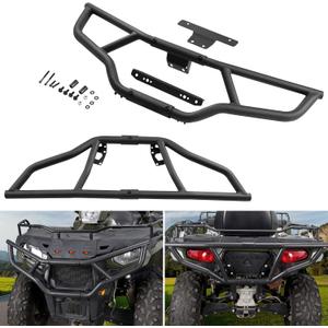 A & UTV PRO Full Set Brush Guard Front & Rear Bumper for 2014-2024 Polaris Sportsman 570 450 Accessories Grille Guard Protector