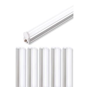 Barrina LED T5 Integrated Single Fixture, 4FT, 2200lm, 6500K (Super Bright White), 20W, Utility Shop Light, Ceiling and Under Cabinet Light, ETL Listed, Corded Electric with ON/Off Switch, 6 Pack