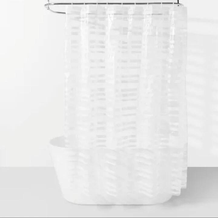 PEVA Shower Curtain with Rings Set White - Room Essentials™