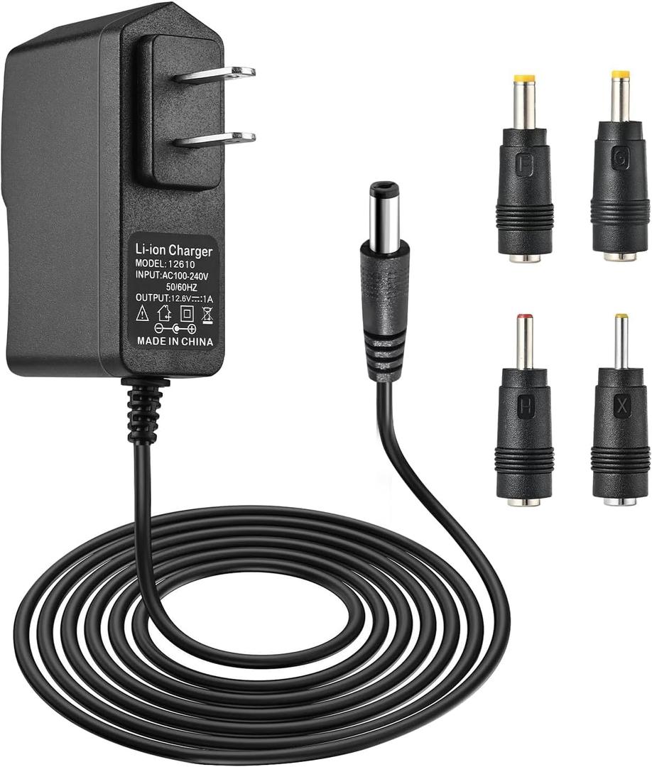 12v Massage Gun Charger 12v ~ 12.6v 1.0A Charger for 12.6v (Universal 12V) Massage Gun Power Cord Switch Power Supply